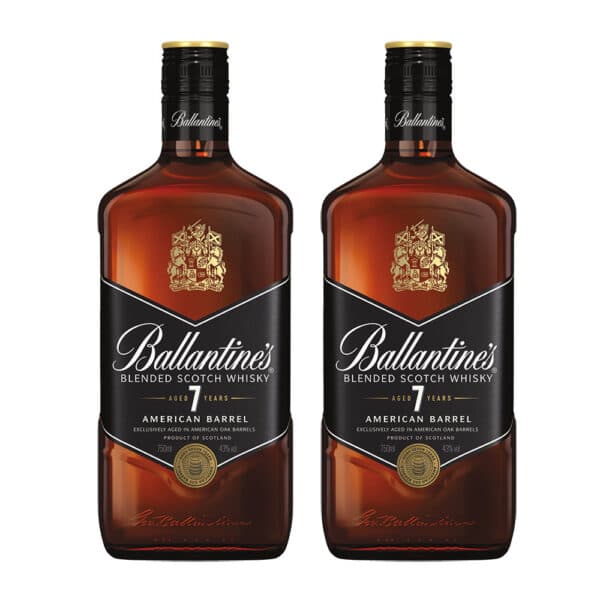  Ballantines 7yr Blended Whisky 750ml Twin Pack